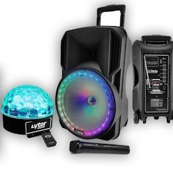 Enceinte party karaoke 700w sono dj portable sur batterie disco mobile 12