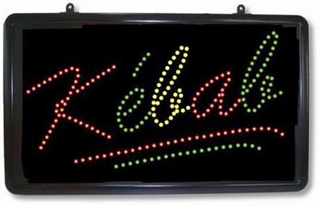 ENSEIGNE LUMINEUSE KEBAB LEDS 33 X 56 CM