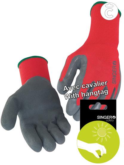 Gants en latex - Support polyamide - Dos aéré - Jauge 15 - Cnym15lg_0