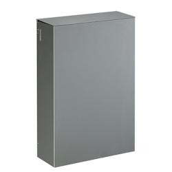 Rossignol - Poubelle murale 20L STELLA avec étriers - acier poudré anti-UV - gris métal 51349_0