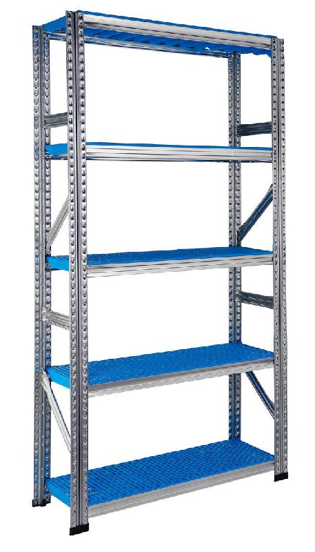 Rayonnage galvaplast bleu l.1050 x p.320 mm départ_0