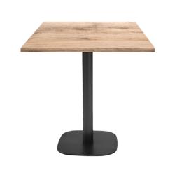 Restootab - Table 70x70cm - modèle Round bois tanin naturel - marron fonte 3760371511228_0
