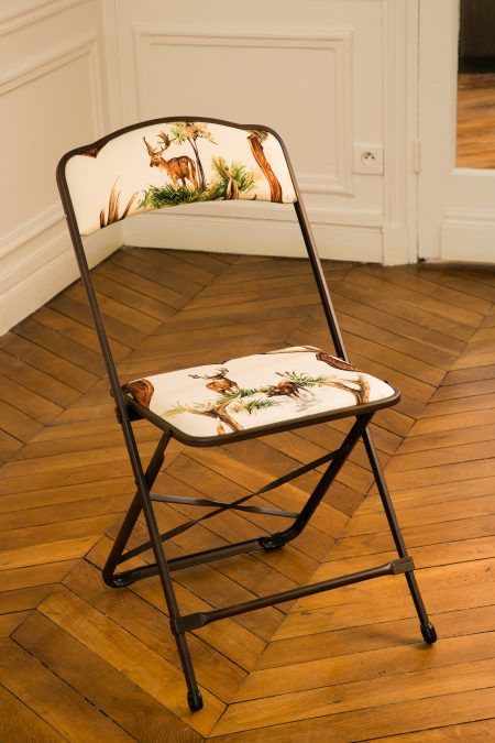 Style tissu éditeur - chaise pliante - chaisor - coloris rouille toile de coton_0