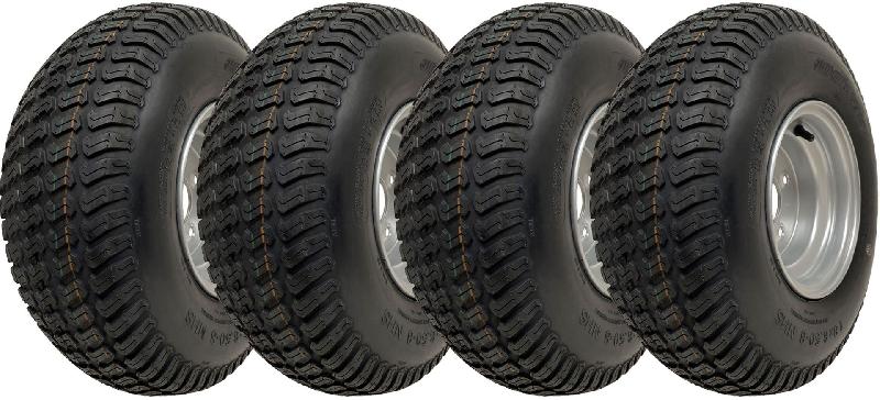 18x6.50-8 Tondeuse à gazon Pneu sur jante 4Ply Wanda P332 4x100mm PCD Rim (Set of 4)_0