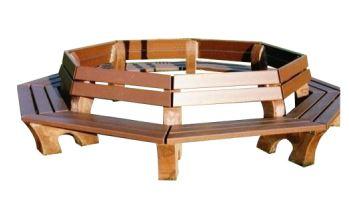 Banc public circulaire en plastique recyclé - Eco design urbain - Finition Syntal Acryl_0