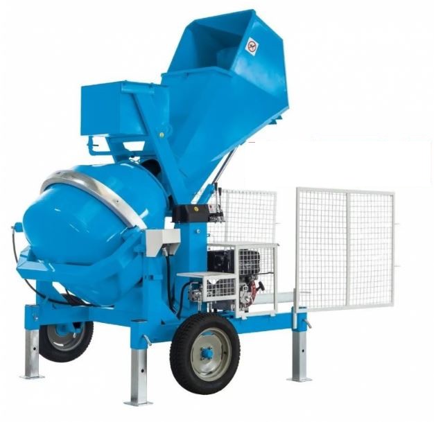 Bétonnière à chargeur électrique Polieri - 360L ou 500L - Fabrication italienne aux normes CE_0