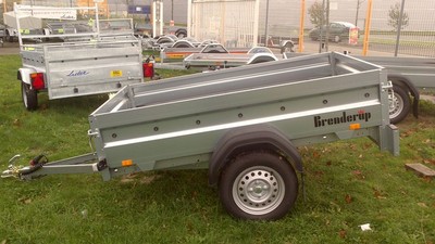 Remorque Brenderup 2205S - PTAC 1000 Kg - Dimensions utiles 203x128x40 cm - Freinée avec roue jockey_0