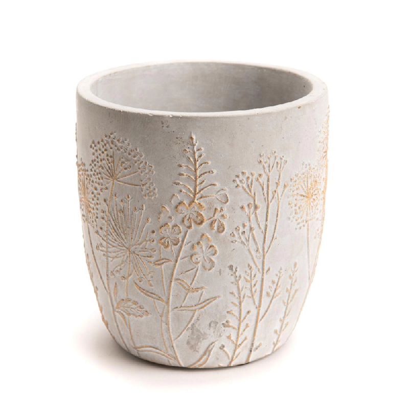 Cache pot Floral doré petit modèle -  Multicolore Rond Pierre Amadeus 13x13 cm - multicolore pierre 3520071864686_0