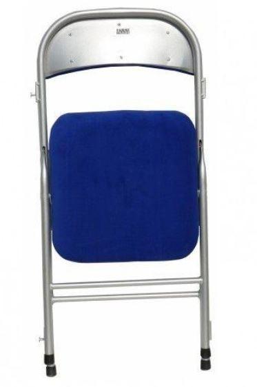 Chaise pliante en velours Prestige - Confort et robustesse avec assise M1 et structure acier renforcée_0