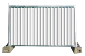 Clôtures bardées - Prépeint blanc 1 côté - Profil : voir coupe à droite - Dimensions 2150x1050 mm - Épaisseur tôle 0,60 mm_0