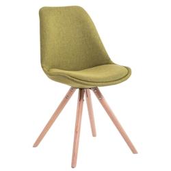 Décoshop26 - Chaise de salle à manger design scandinave en tissu vert et pieds en bois clair forme rond 10_0003454 - 3000251587685_0