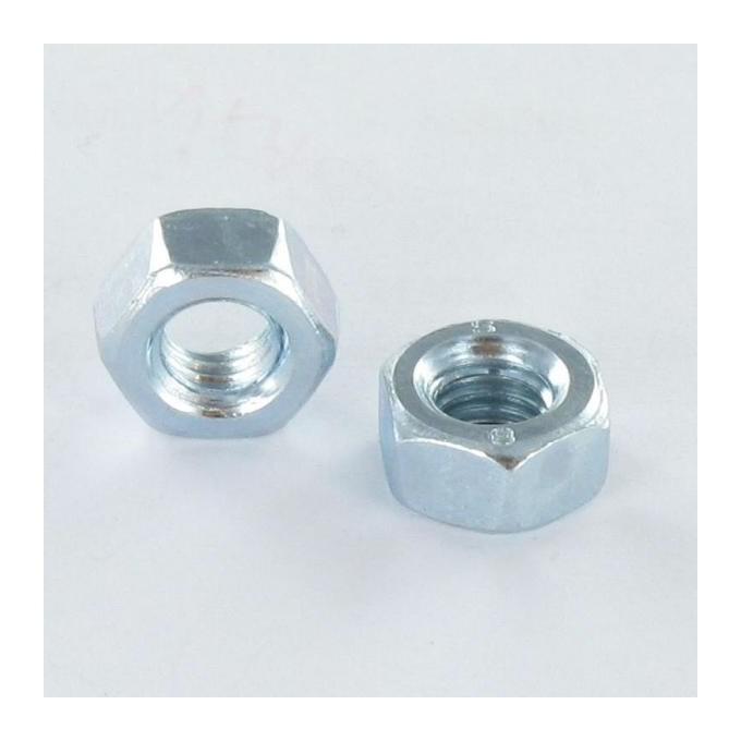 Assortiment de zinc plaqué WHITWORTH BSW Hexagone Complet écrous