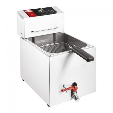 Friteuse professionnelle à poser triphasée 7-11 kg/h avec 1 cuve inox - 7 l - FE7L1-400V_0