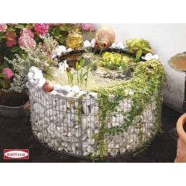 Gabions décoratifs bassin surélevé - D 92/72 H 40 cm - Volume 160L - Maille 25x100 mm_0