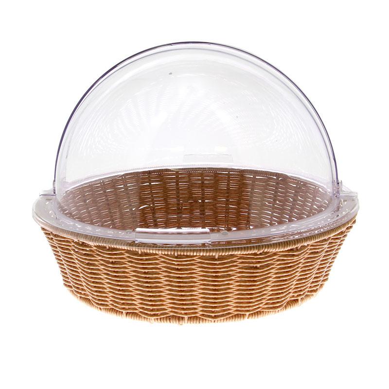 Manne ronde Rustica + cloche transparente -_0