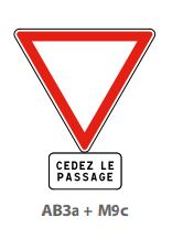 Panneau type AB3a avec signalisation avancée - modèle M9c_0