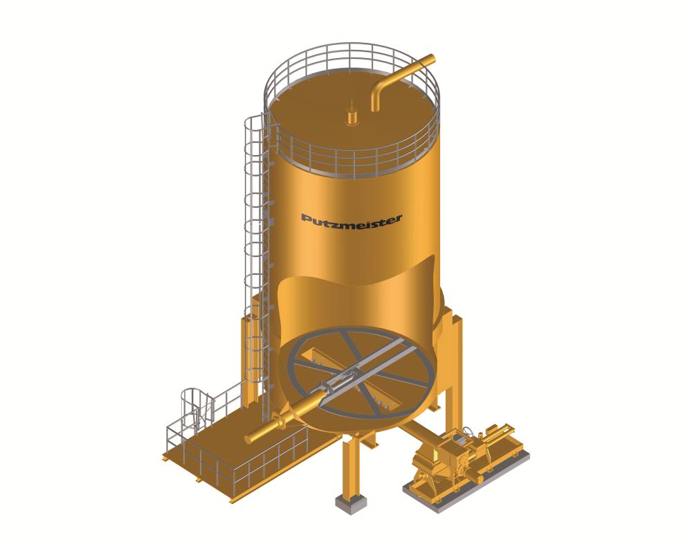 Silo pour stockage des boues fortement déshydratées et visqueuses - Putzmeister_0