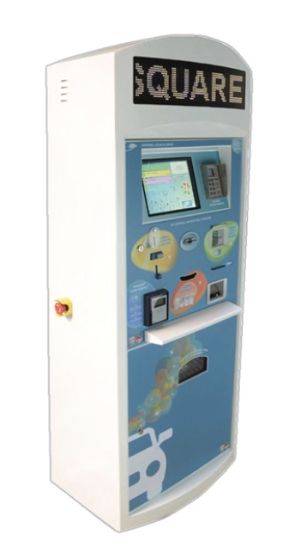 Borne de paiement tactile - robuste et ergonomique - StartBox Touch Speed Wash avec coffre en inox_0