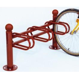 Support cycles Déco 3 places composable simple face - boule - acier peint sur galva - Réf 8207361_0
