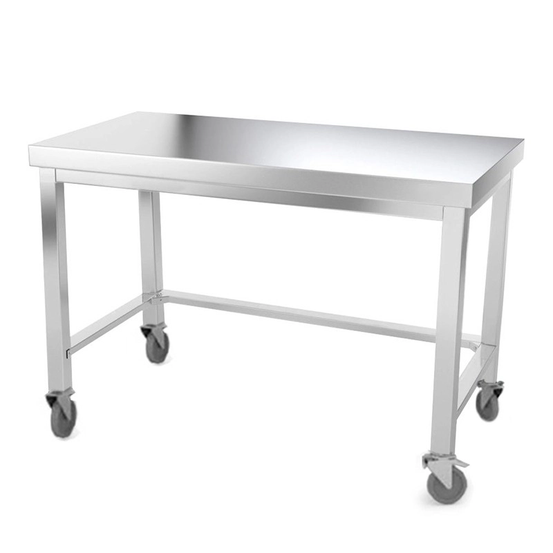 Table de travail en inox 1600 x 600 mm avec renfort sur roulettes PREMIUM / GOLDINOX - inox 3701770804283_0