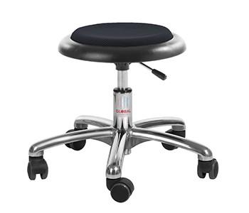 Tabouret professionnel petite enfance - Micro Alu - Tissu 3D noir - Léger et polyvalent_0