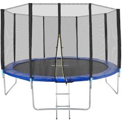 Tectake Trampoline modèle B  noir/bleu - 403519 - noir acier 403519_0