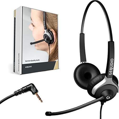 GEQUDIO CASQUE FILAIRE AVEC EMBOUT 2,5MM JACK COMPATIBLE AVEC TÉLÉPHON_0