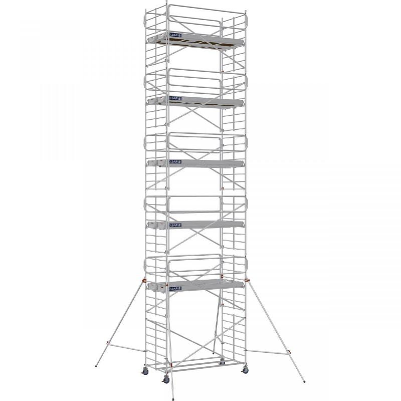 Échafaudage roulant aluminium DOCKER 150 version garde-corps EXMDS - Hauteur de travail : 11,90 m - DUARIB - 7230102-COPIE_0