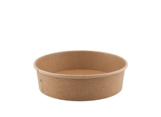 Bol à salade kraft Bio Futura - 900 ml - résistant au liquide et compostable_0