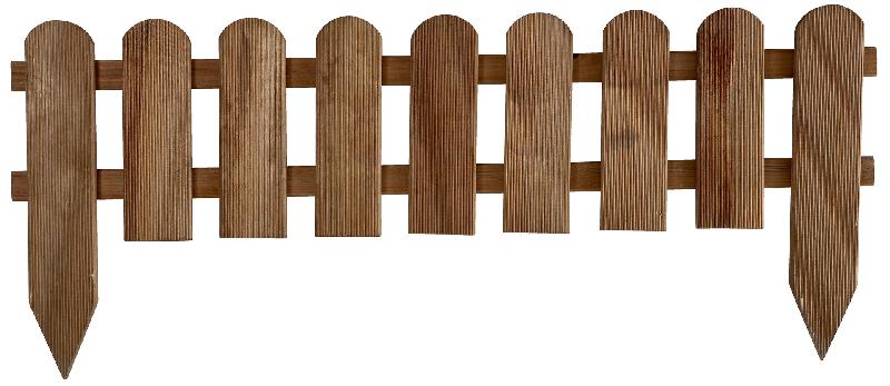 Clôture en bois à planter Panama - Marron, H.45 x L.110 cm_0
