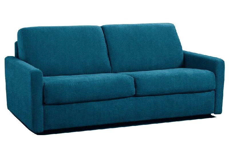 CANAPÉ LIT EXPRESS ECLIPSE ELITE TWEED BLEU SOMMIER LATTES 140CM ASSISES ET MATELAS MÉMOIRE DE FORME_0