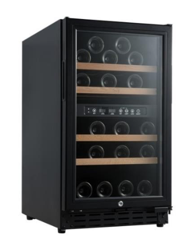 Cave à vin double température - 33 bouteilles - 2 zones indépendantes - classe B - 95L - noir_0