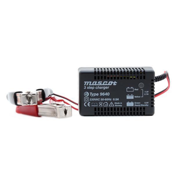 Chargeur de batteries plomb 6V/2.7A - 230V Mascot 9640 intelligent avec pinces crocodiles_0