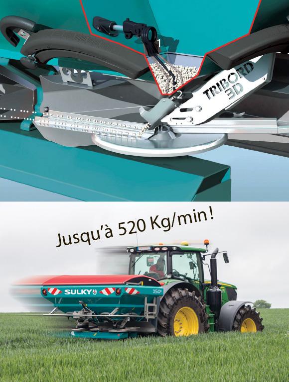 Distributeur d'engrais X40+ Sulky - Très grande capacité 4200L - Largeur de travail jusqu'à 50m_0
