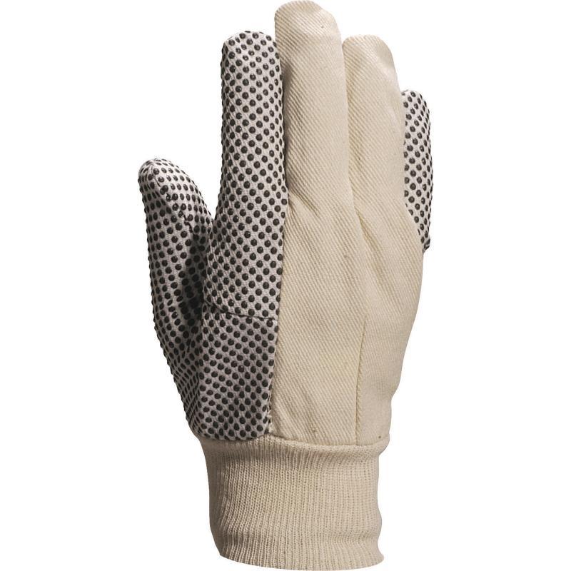 Gants de manutention en coton croisé avec picots PVC noirs - Réf. CP149_0