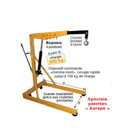 Grue d'atelier 500 kilos Référence   6028G_0