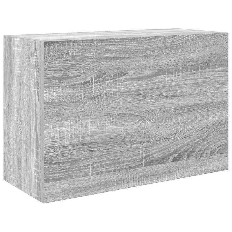 Helloshop26 - Armoire murale de bain sonoma gris 60 x 25 x 40 cm rangement pratique minimaliste en bois d'ingénierie gris 02_0051265 - gris Bois mass_0