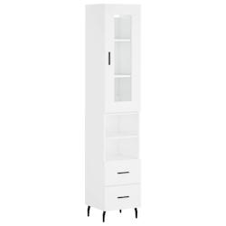 Helloshop26 - Buffet bahut commode armoire meuble de rangement organisateur cuisine salle de séjour salon haut 34,5 x 34 x 180 cm 02_0032380 - 300021_0