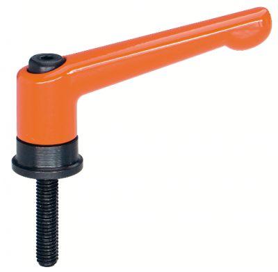 MANETTE INDEXABLE ZAMAC A PALIER, A TIGE FILETEE - ORANGE (14-51)_0