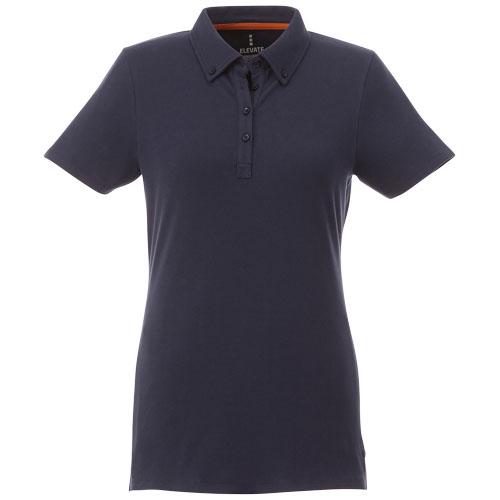 Polo boutonné manches courtes femme Atkinson - tissu extensible 95% coton 5% élasthanne - 200 g/m²_0