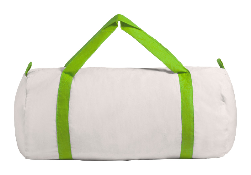Sac de sport - 100% coton - anses colorées - 100 g/m² - vert citron_0
