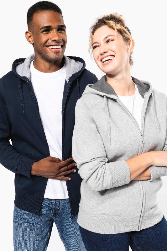Sweat-shirt zippé à capuche unisexe - Kariban - Réf: K444 - 80% coton peigné, molleton prérétréci, plusieurs tailles et coloris_0
