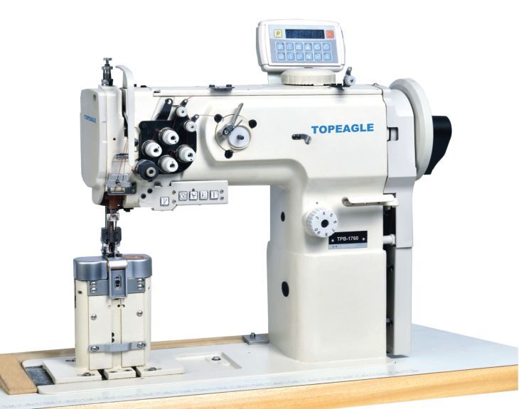 TPB-1760L - Piqueuse plate - Topeagle International Ltd. - Machine à coudre double aiguille avec crochet horizontal large_0