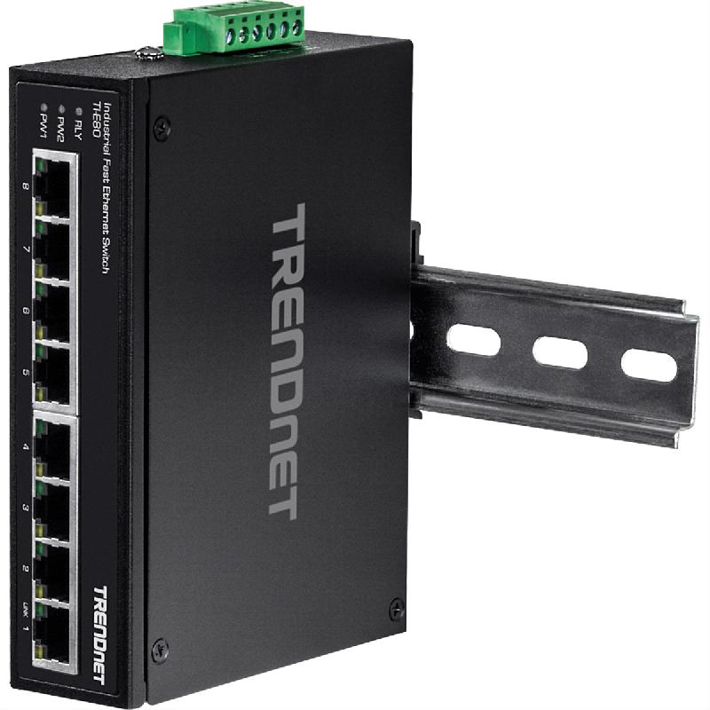 TRENDnet TI-E80 Switch Rail DIN Fast Ethernet industriel à 8 ports_0