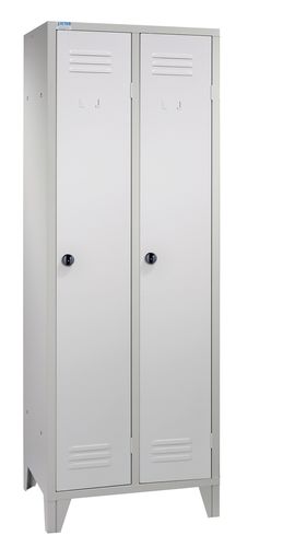 Vestiaire métallique monobloc 2 casiers ip coloris gris_0