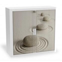 Armoire à rideaux avec décor zen - EasyOffice - personnalisable avec logo d'entreprise_0