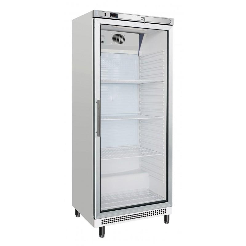 ARMOIRE REFRIGÉRÉE  GAMME EURO - 540L - INOX PORTE VITRÉE PROFESSIONNEL_0