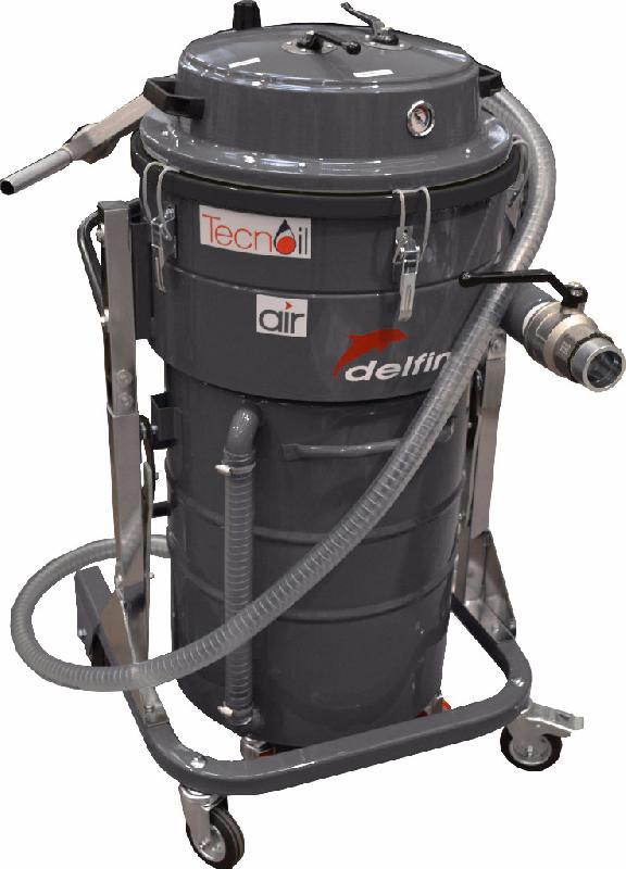 Aspirateur industriel huile et copeaux Tecnoil Air - 100L - Débit 340 m³/u - Dépression 4.500 mm H2O_0