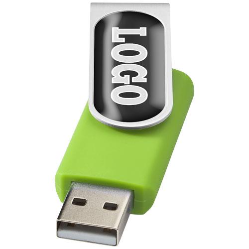 Clé USB publicitaire - 2 Go Rotate-Doming - Plastique et aluminium - Réf : 12350905_0