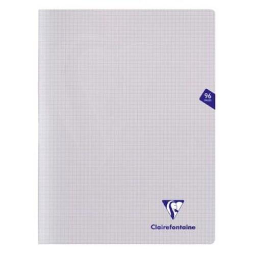 Clairefontaine Lot de 10 Cahier Mimesys 24x32, 96p./48 feuilles 90 g/m² piquées, coloris incolore, quadrillé 5x5 - 3329683933625_0